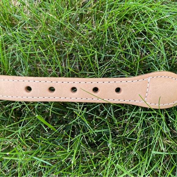 Teal ombré rope & leather collar - Picture 2 of 5